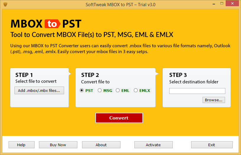 MBOX to PST Tool screenshot