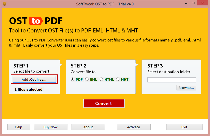 Windows 7 SoftTweak OST to PDF 4.1 full